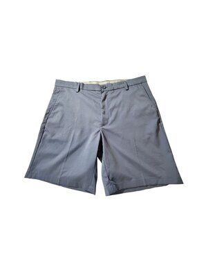 Essentials Mens Navy Blue Flat-Front Shorts Size 36 Lightweight Versatile